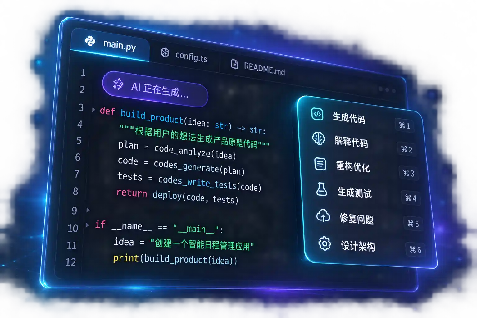 代码编辑器透视界面